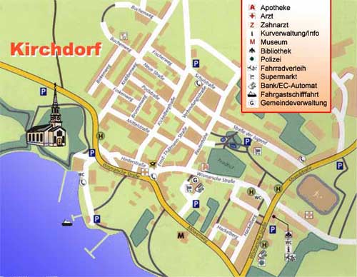Straenkarte von Kirchdorf auf der Insel Poel